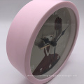 130mm Pink Desk Hanging Alarm Clock